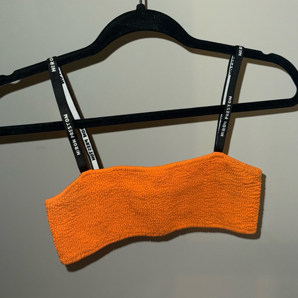 Heron Preston Bright Orange Textured Top